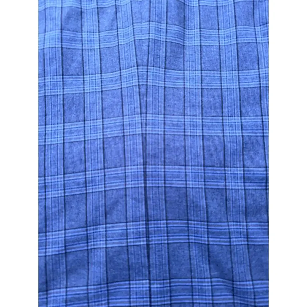 Crown & Ivy Men's 46R Blue Plaid Blazer Sport Coat Two Button Cotton Blend